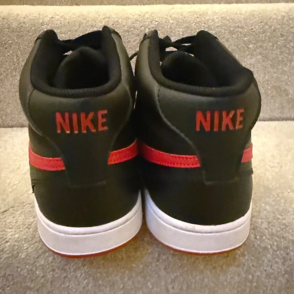 Nike Court Vision Mid Black Red BRED DM8682-001 Mens 11.5‎